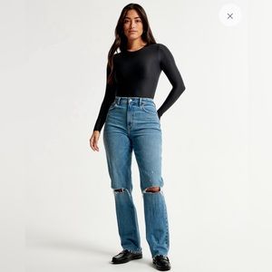 Abercrombie curve love ultra high rise 90s straight jeans